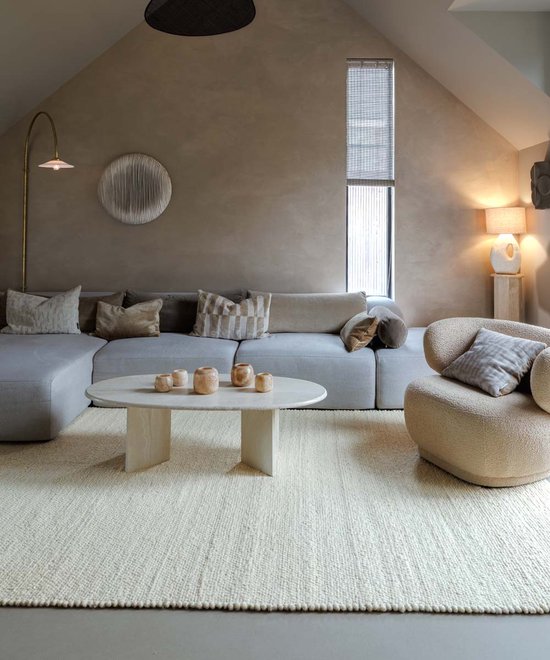 Tapis de sol en laine - Heimur ivoire/naturel 300x400 cm