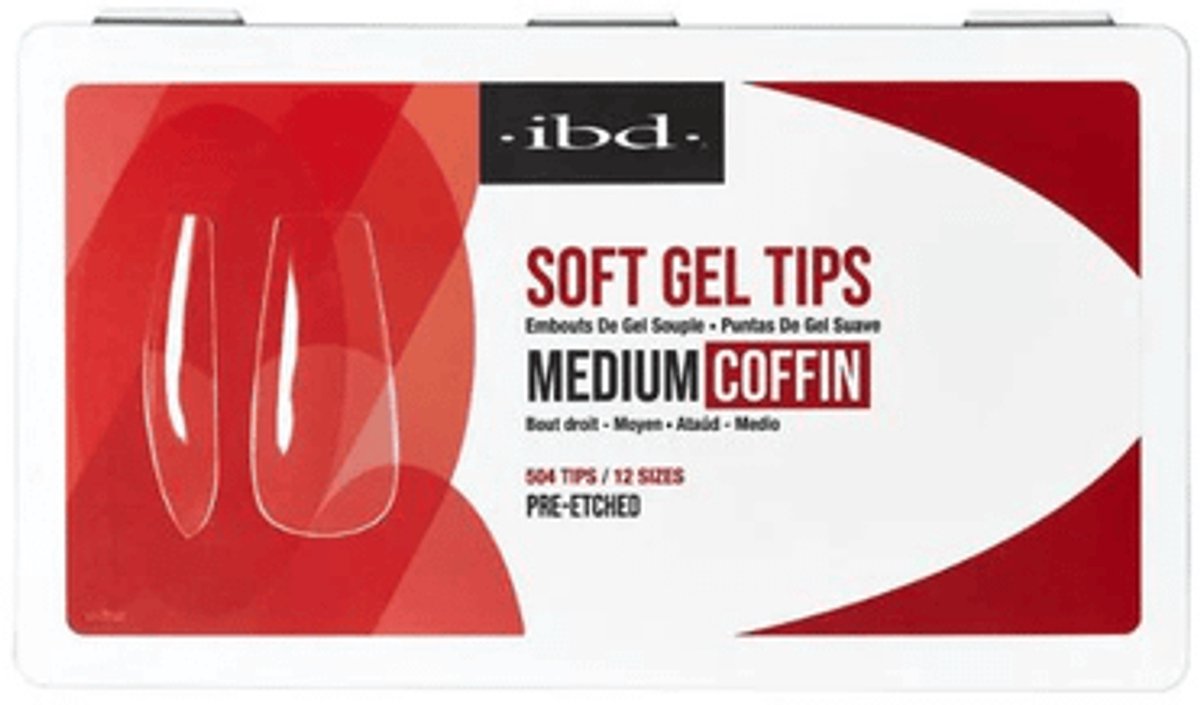 IBD Soft Gel Tips Medium Coffin 504st