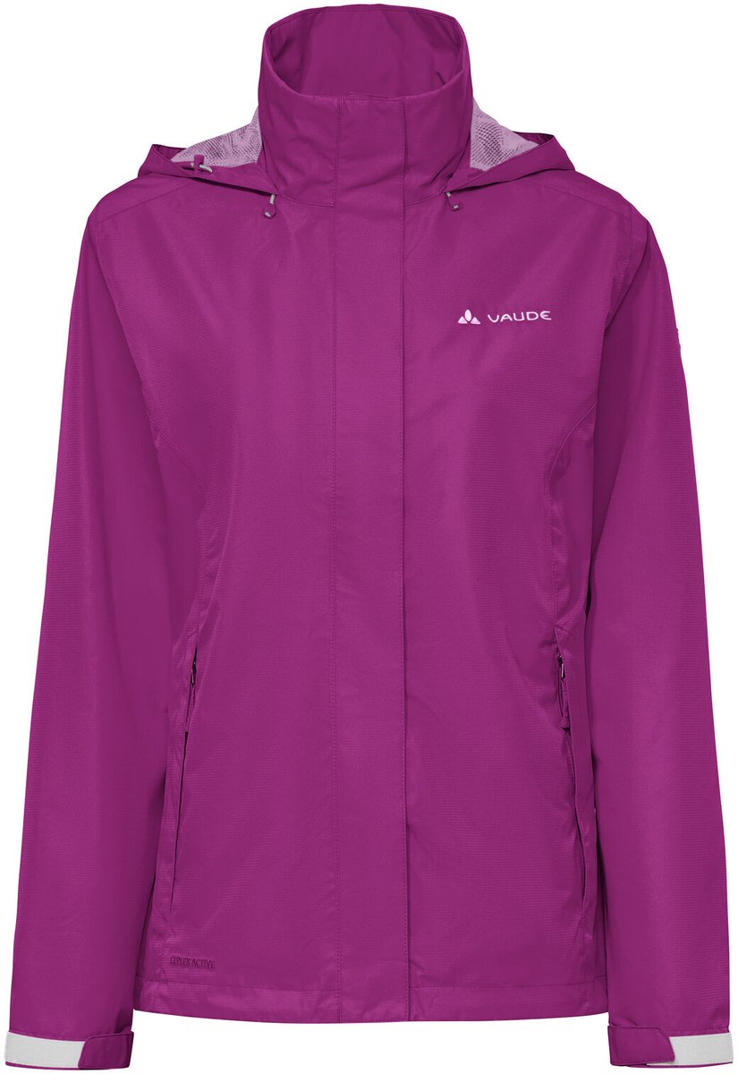 VAUDE Escape Light Jas Hardshell Jas Dames Outdoor Sportjassen Waterdicht Winddicht Hardshell Hooded Regular fit Roze