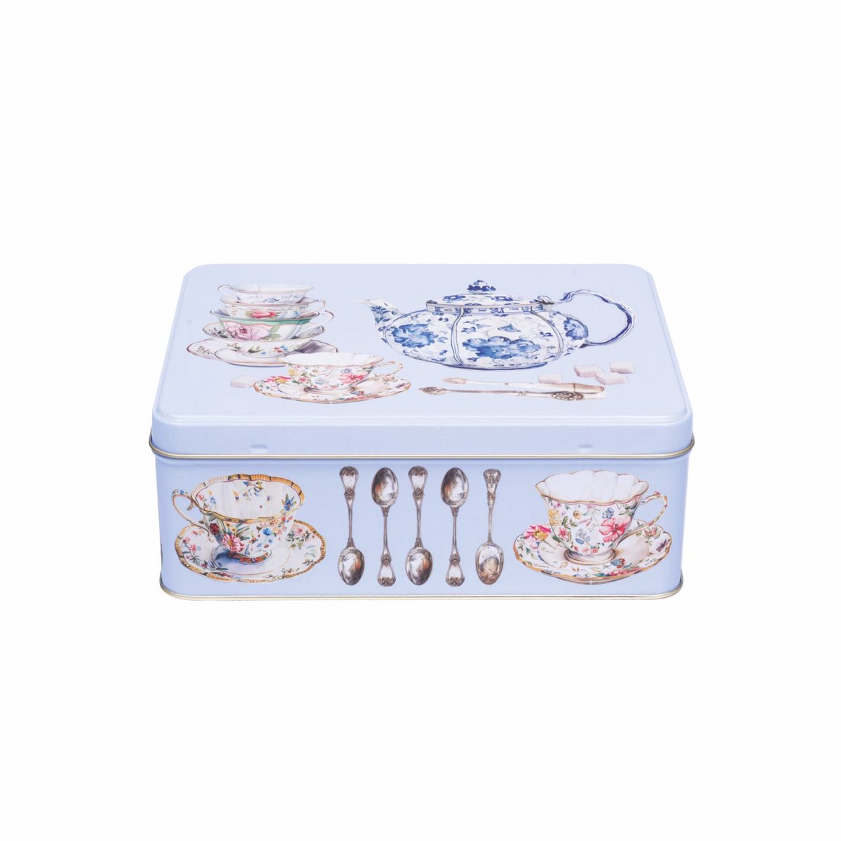 Teapots - Vershouddoos - Bewaarblik - Rechthoek - Theepotjes en Theekopjes