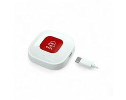 Smart SOS Noodknop | Noodknop | Wifi | App bediening | Binnen gebruik | USB-oplaadbaar | Tuya Smart Life | Wit