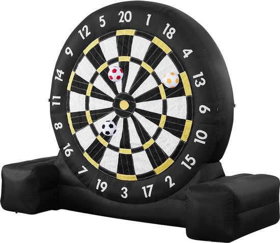 VEVOR Opblaasbaar Voetbal Dartbord 3,05 M met 9 Kickballs Dartbordspel van vevor — afbeelding 2