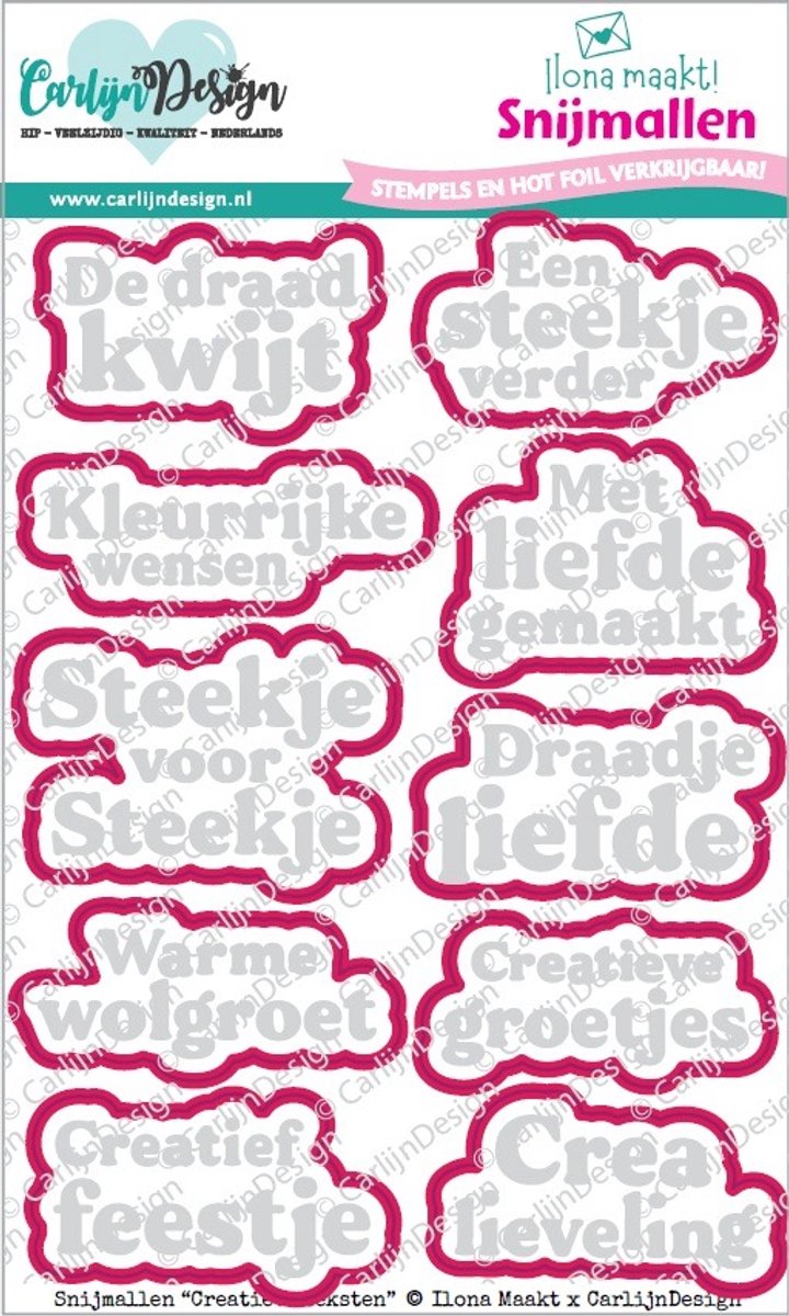 Snijmallen Creatieve teksten