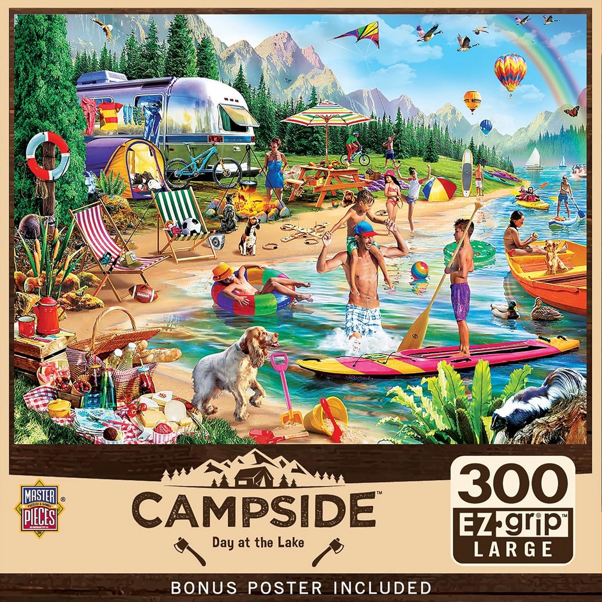 300 Stuk Legpuzzel met Grote Stukken - Rustige Dag aan het Meer - Eenvoudig Leggen