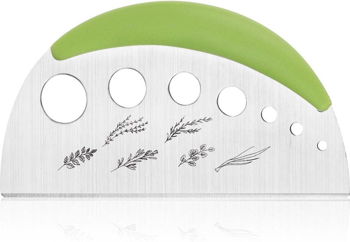 Kruidenstripper en Hakselaar Roestvrij Staal 2 in 1 voor Groene Bladeren