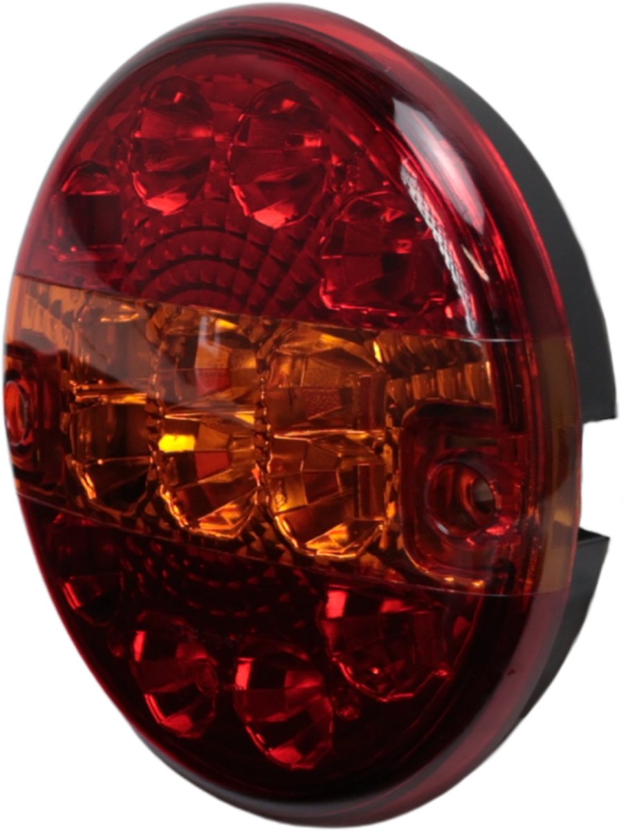 Achterlicht - Cantonal LED - rond plat - 140x35 mm - losse draad aansluiting