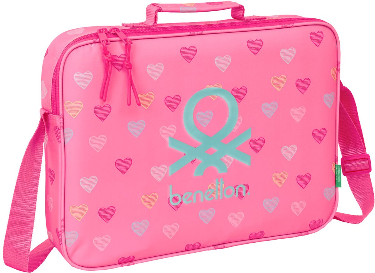 Schoolrugzak Benetton Heart Roze 38 x 28 x 6 cm