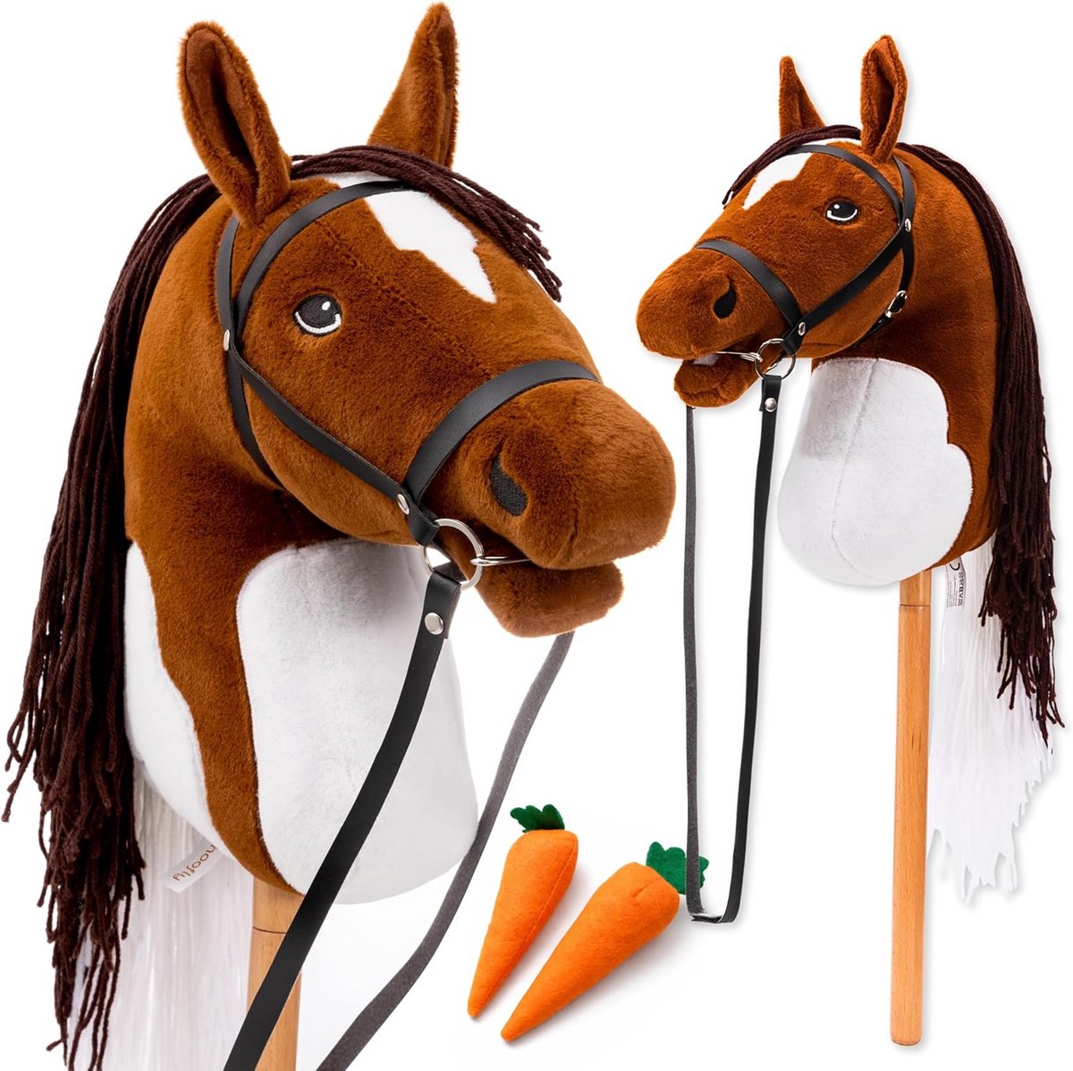 Groot Hobby Horse met Bit en Stevige Stang voor Kinderen