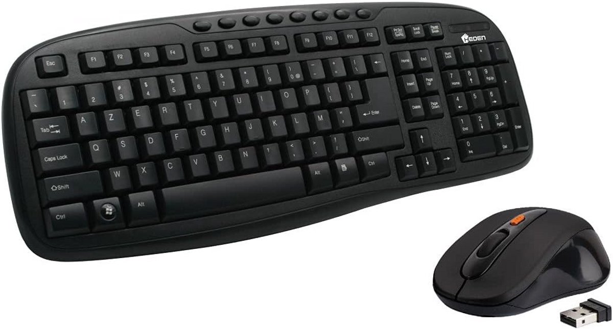 Draadloos Toetsenbord en Muis Set Zwart - 2.4G Plug & Play Combinatie