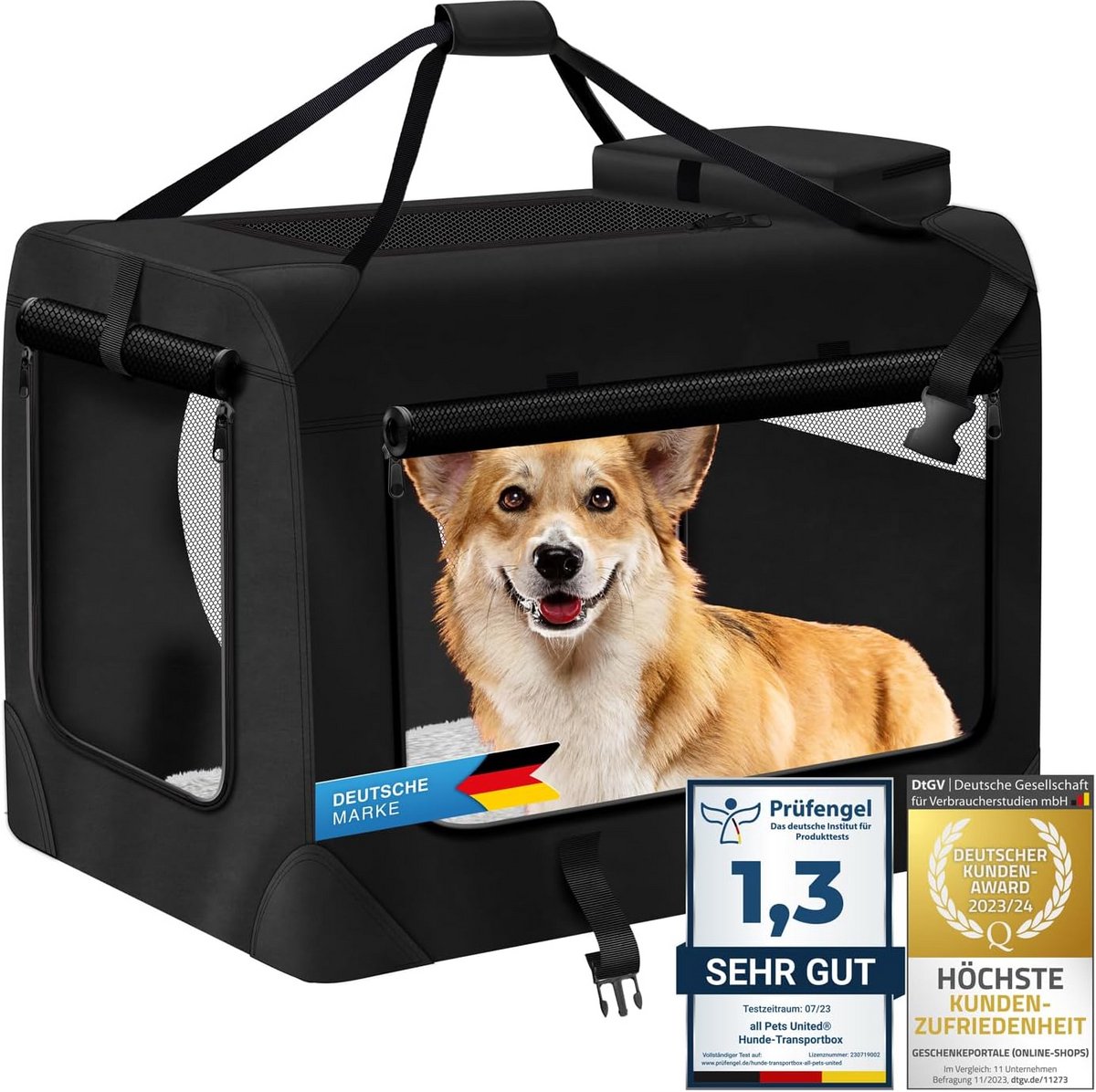 Opvouwbare Reiskoffer voor Hond en Kat - Ademende en Waterafstotende Transportbench