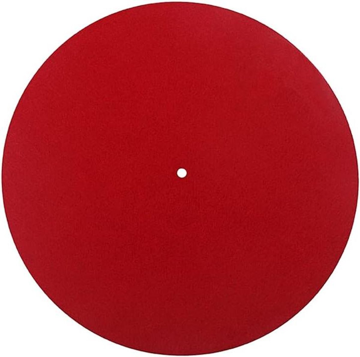 Allecto - Platenspelermat - Audiofiel - Antistatisch - Pad - Anti-vibratie - LP Speler - Geschikt voor - Rood - Wol - 30 cm