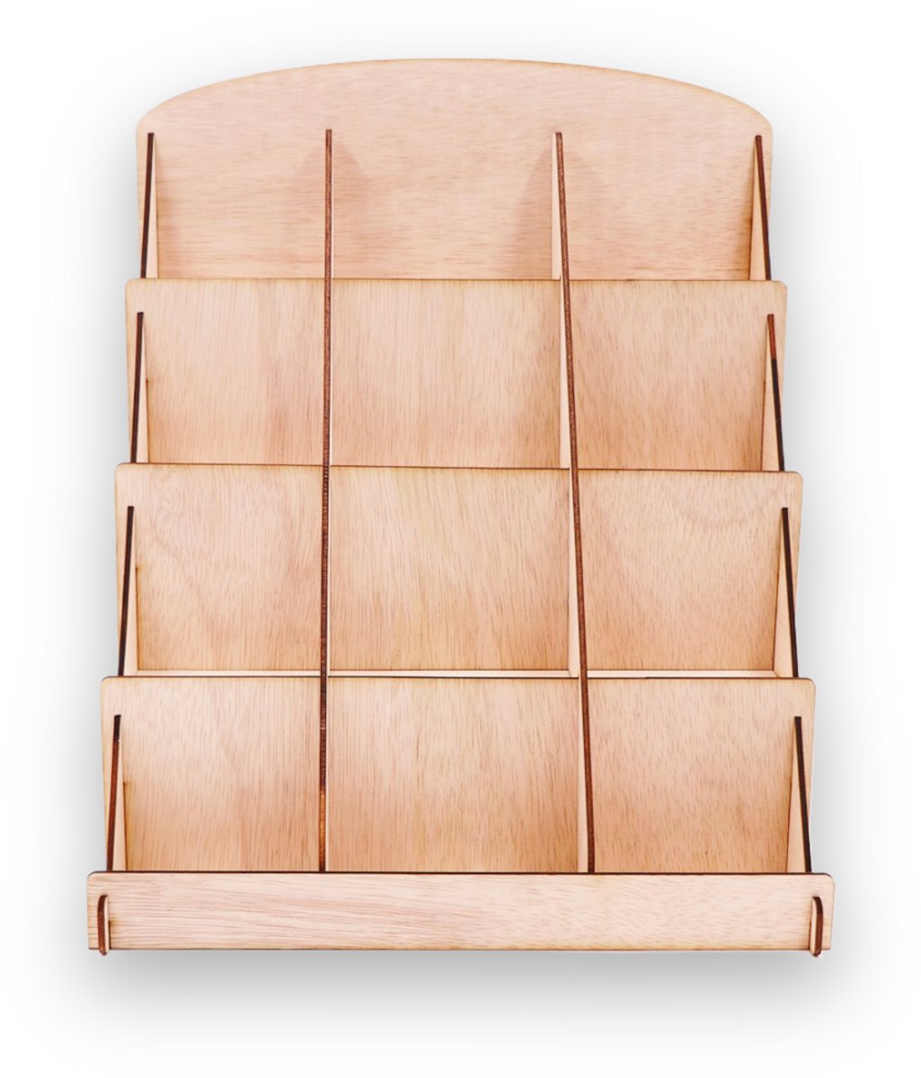 Display Standaard – Verstelbaar Kaartenrek & Product display voor Presentatie | Naturel | CoolCuts
