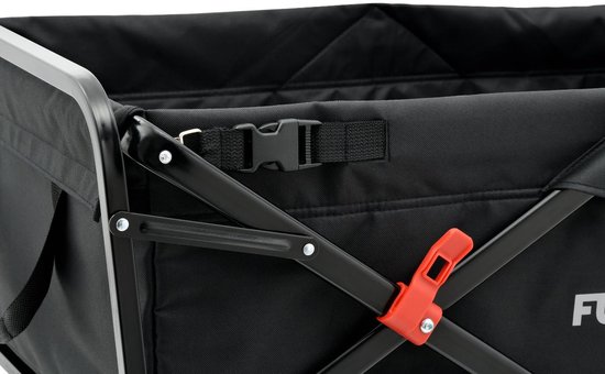FUXTEC Bolderkar CT100 - Opvouwbare handkar met dak - Max. draagvermogen 75 kg - Verwijderbare zonwering - Stevig stalen frame - Ingebouwde achtermand - Geschikt voor kinderen van 3 tot 6 jaar — afbeelding 3