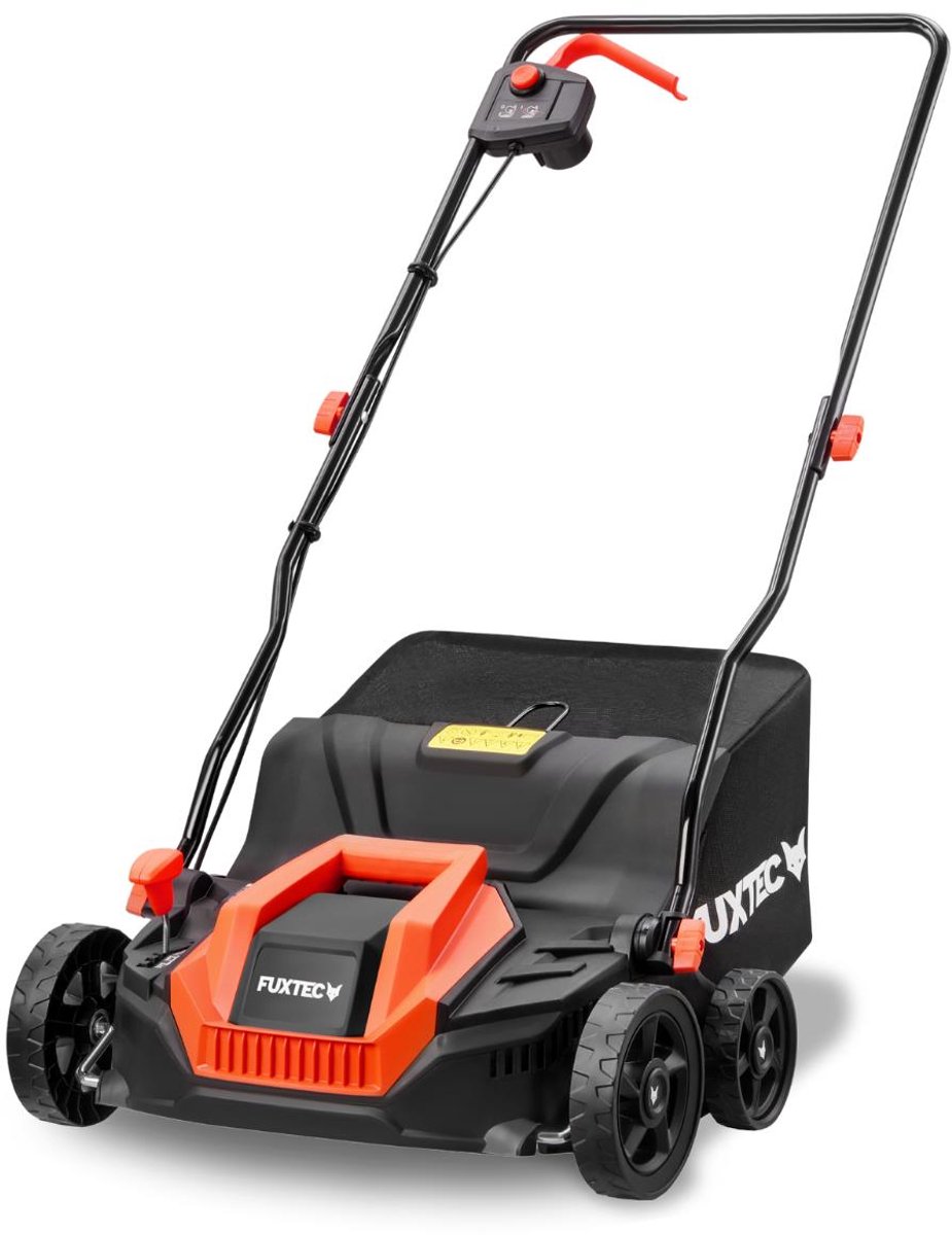 Fuxtec Fx-ev320eco elektrische verticuteerder, gazonbeluchter 1300w, breedte 32 cm en diepte thumbnail 6