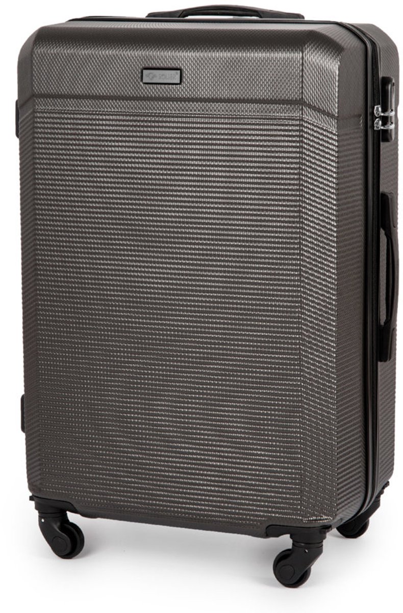 Solier STL945 - Reiskoffer middelgroot M 22 inch - Hardcase ABS Plus - Cijferslot - 4 zwenkwielen - Donkergrijs