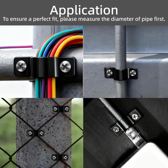 U-buisklemmen 6mm - Set van 50 stuks - Zwarte klemmen voor elektrische leiding - Duurzaam en corrosiebestendig - Eenvoudige installatie. — afbeelding 4