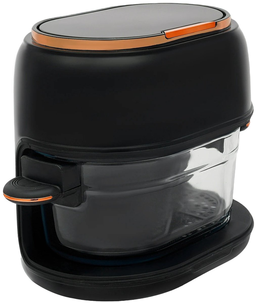 Sensova - Airfryer / Heteluchtfriteuse 4L met Touchscreen en Glazen Bakmand - 1350W Gezonde Heteluchtfriteuse met Zichtbaar Kookproces - Instelbare Temperatuur 60-190°C - Veilig en Ideaal voor Gezinnen