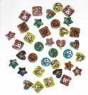 Losse Paw Patrol stickers in verschillende vormen, waaronder rond, vierkant en hart, met de pups.
