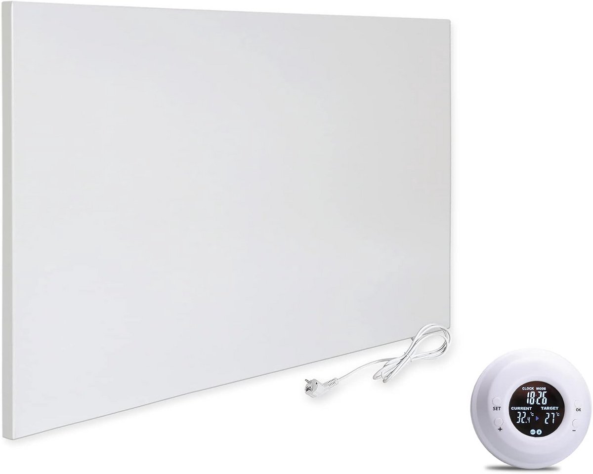 Infraroodverwarming Paneel 600W Frameloos Carbon Crystal 60x100 cm met Draadloze Thermostaat