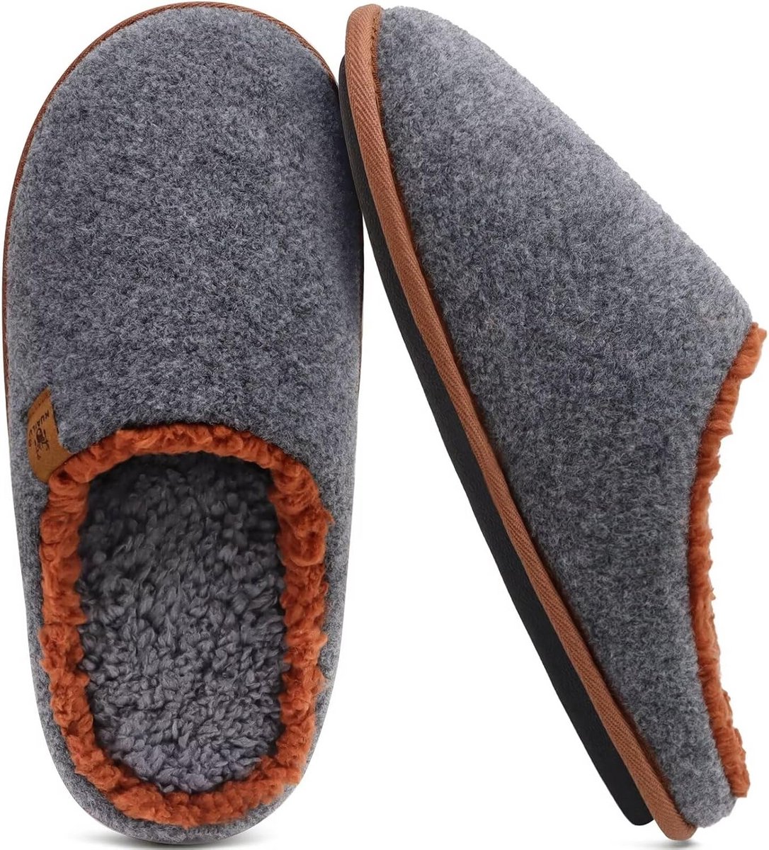 Heren Pantoffels met Memory Foam en Warme Pluche Voering Slip-on