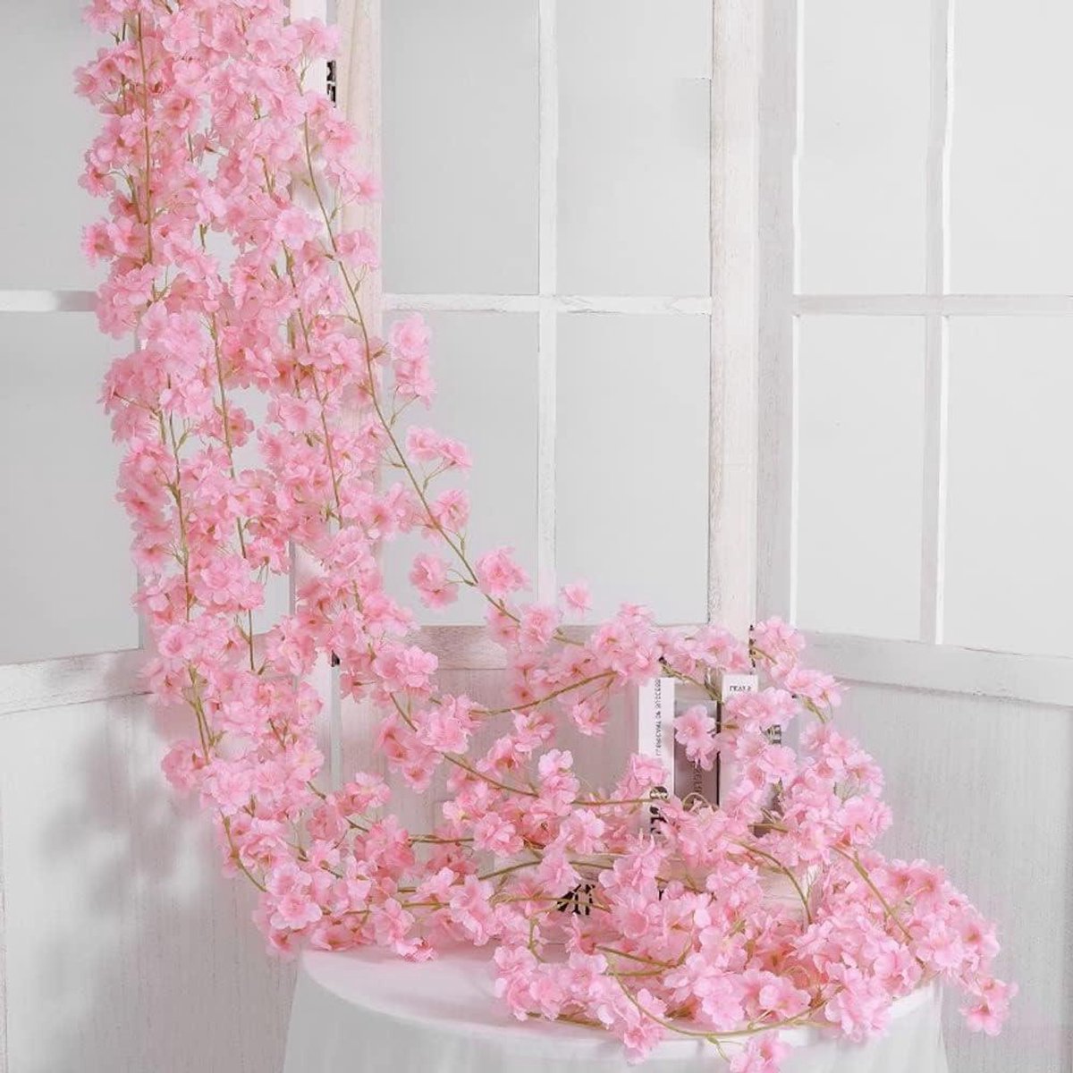 Allecto - Kunstkersenbloesem slinger - Bruiloft decoratie - Zijden bloemen - Wijnstok - Ha