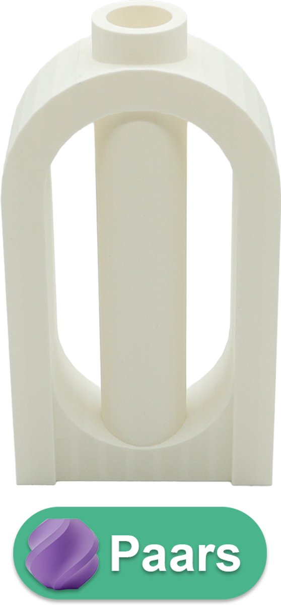 Lovora Amora organische vaas – Decoratieve vaas - Paars - 3d geprinte vaas – geschikt voor droogbloemen - 25CM