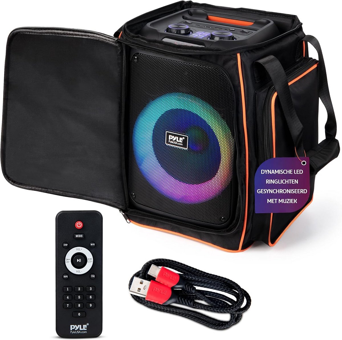 Draagbare Bluetooth Party Speaker met Krachtige Bas en TWS - Muziekbox voor Feestjes en Buiten