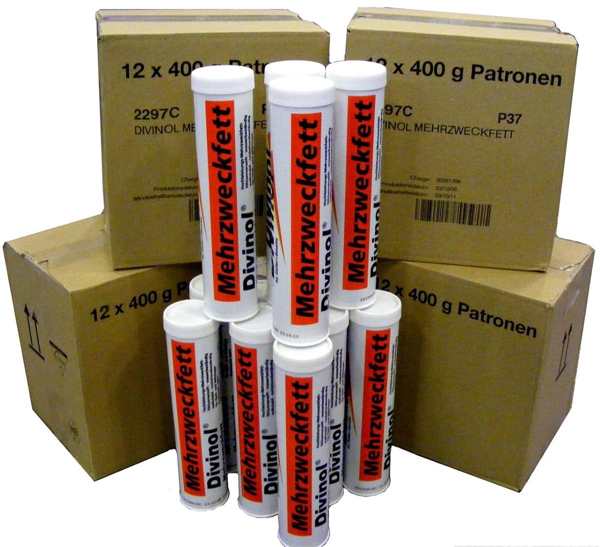 Vetpatronen Set - Vetpatronen Set - Machine Onderhoud - Lithium Verdikkingsmiddel - 60 x 400ml - Natuurlijk