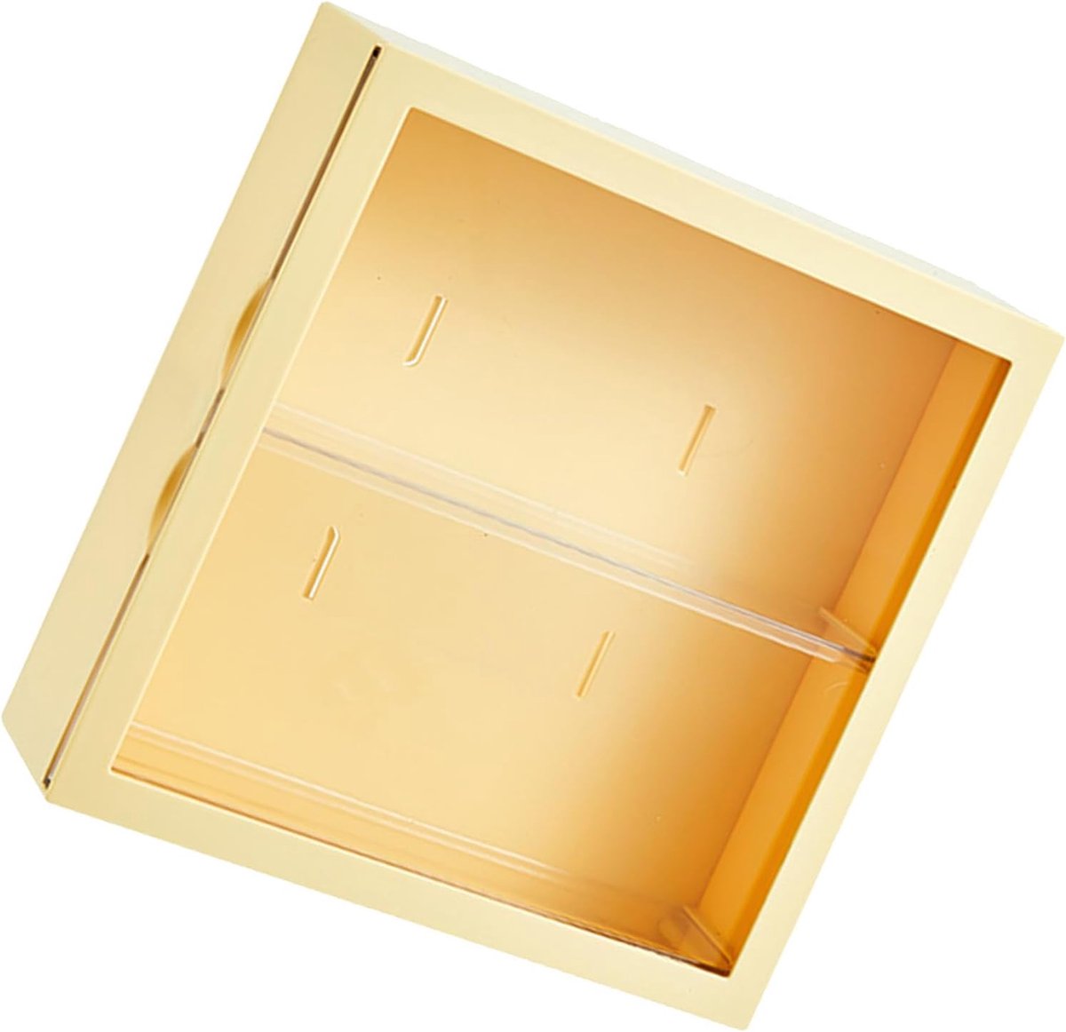 Wandmontage Vitrine - Opbergrek Poppen - Kinderkamer Decor - Grote Capaciteit - 28 x 27 x 10 cm - Creme Geel