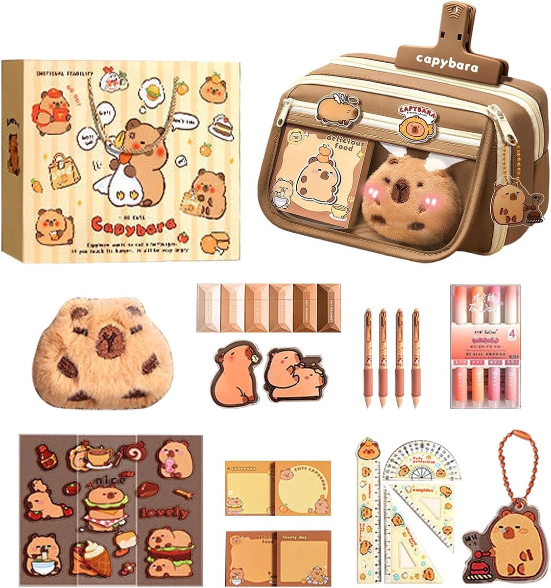 Grote Etui - Pennendoos Opbergdoos - School Kantoor - Negenlaags Categorieën - 21x13x7.5cm - Multicolor