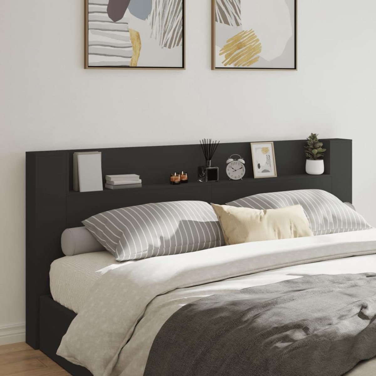 Led Hoofdeinde - Bed Hoofdbord - Moderne Slaapkamer - Met Plank en Verlichting - 220 x 165