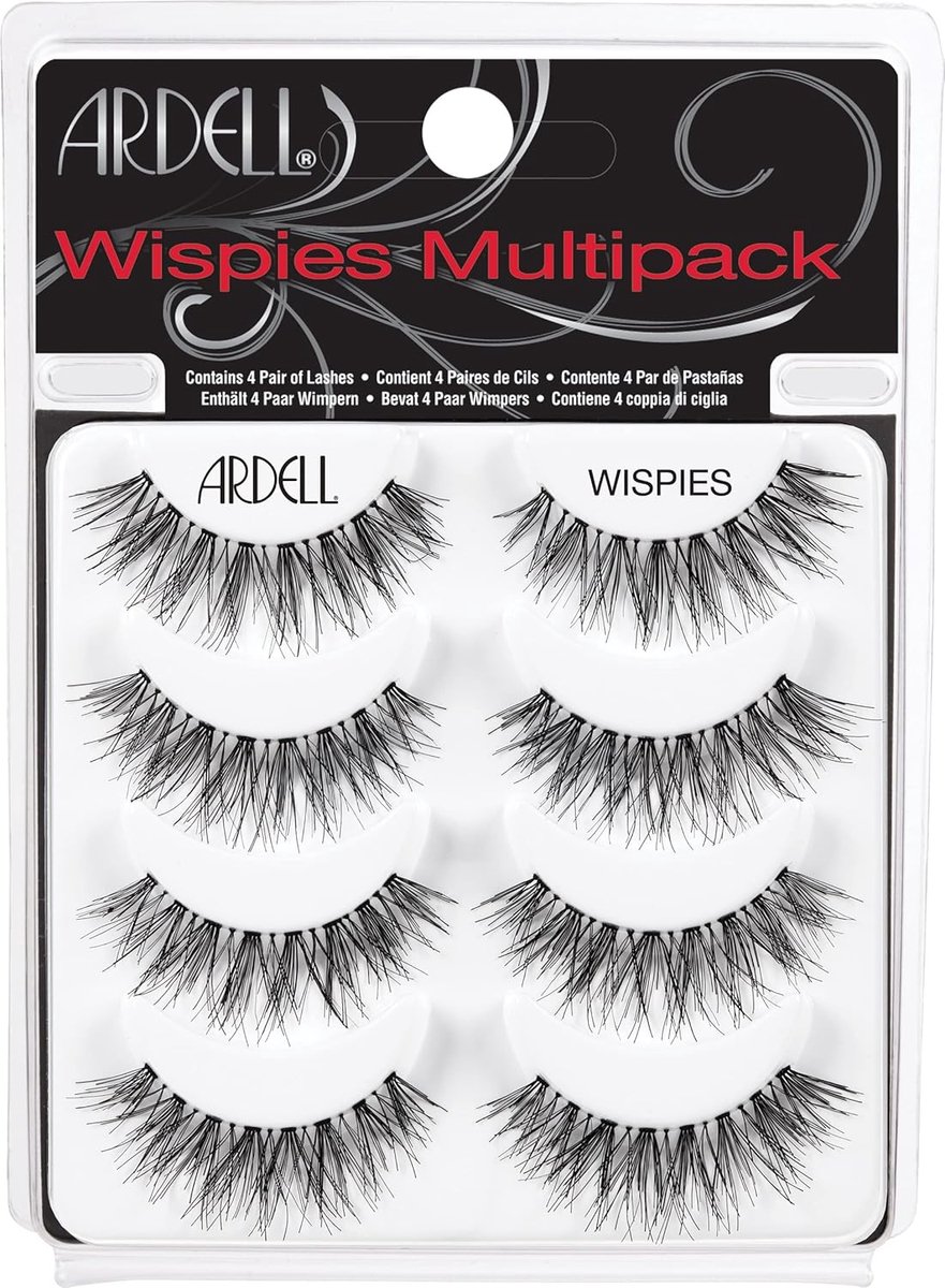 Nepwimpers Multipack - Dramatische Wenkbrauwen - Feestelijke Make-up - Lichtgewicht Comfort - 4 Paar - Natuurlijk Zwart