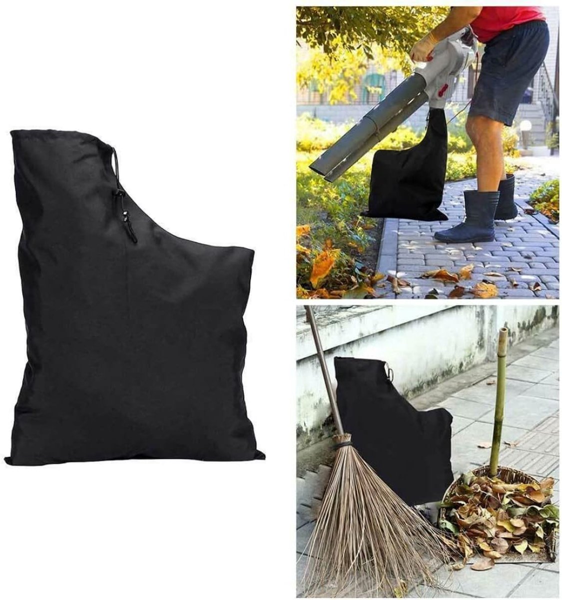 Bladblazer Zak - Opvangzak Tuin - Bladeren Verzamelen - Grote Capaciteit - 60 x 44 cm - Zwart