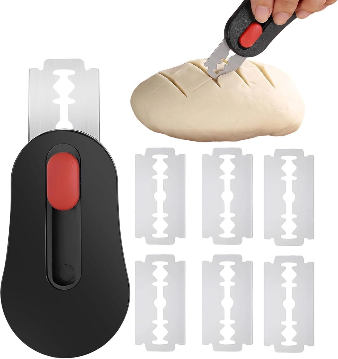 Deegsnijmes - Bakgereedschap - Brood Decoreren - Magnetische Opslag - 7x4 cm