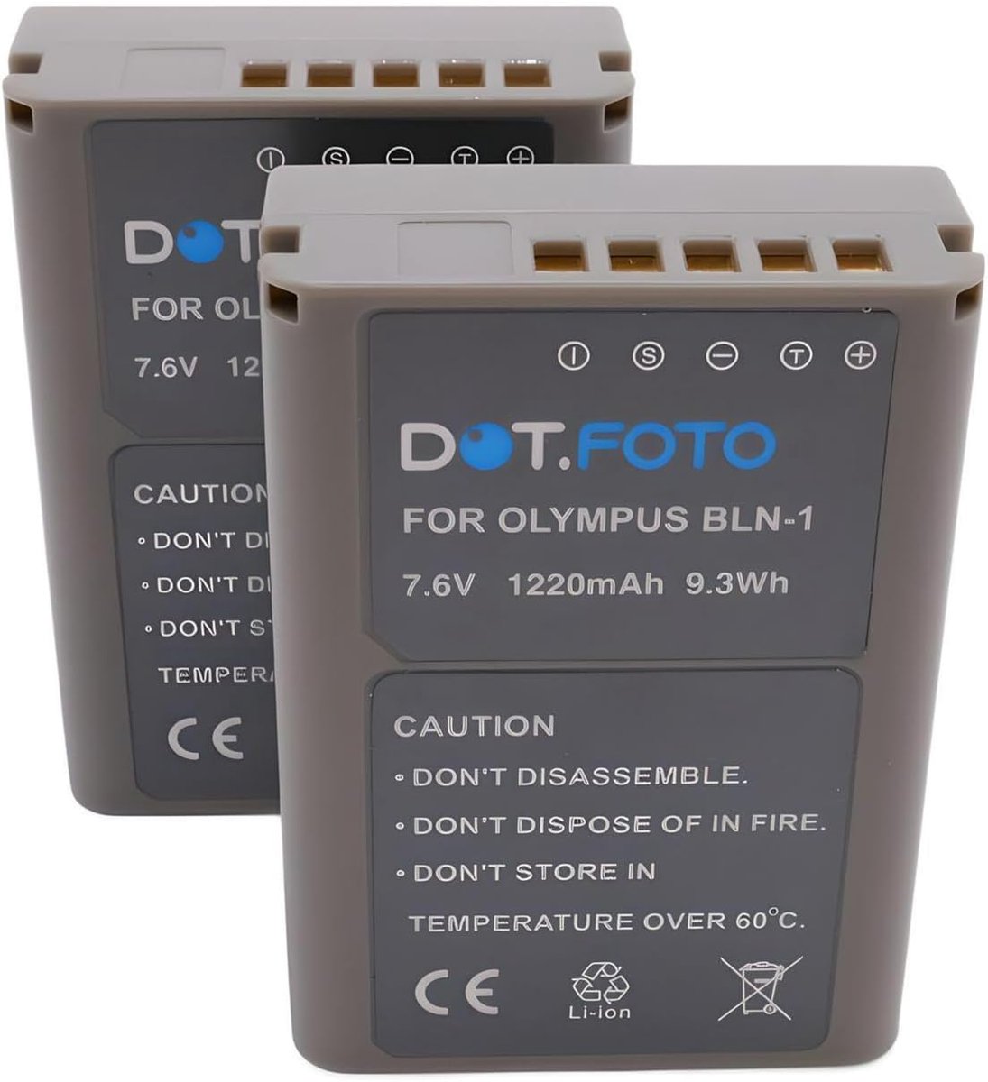 Camera Accu - Oplaadbare Batterij - Fotografie - Dubbel Pack - 7.6V 1220mAh