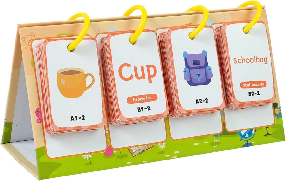 Educatieve Woordkaarten - Flashcards Kleuters - Taalontwikkeling Leren - 96 Leerkaarten - 6.3x4cm Kaart