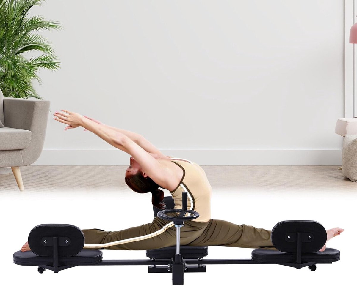 Been Stretch Trainer - Split Trainer - Fitness Thuis - 360 Graden Verstelbaar - 158 cm Uitgeschoven - Donker