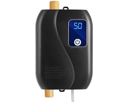 D&A Doorstroomboiler - Doorstroomverwarmer - Boiler - Elektrische Boiler - Keuken - Badkamer - 3500W - Instant Hot - LCD - Zwart