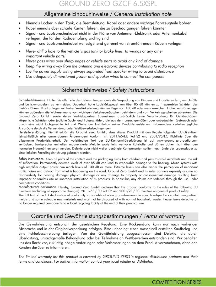 SPL Luidspreker - Auto Audio - Extreem Geluid - Hoge Efficiëntie - 165 cm