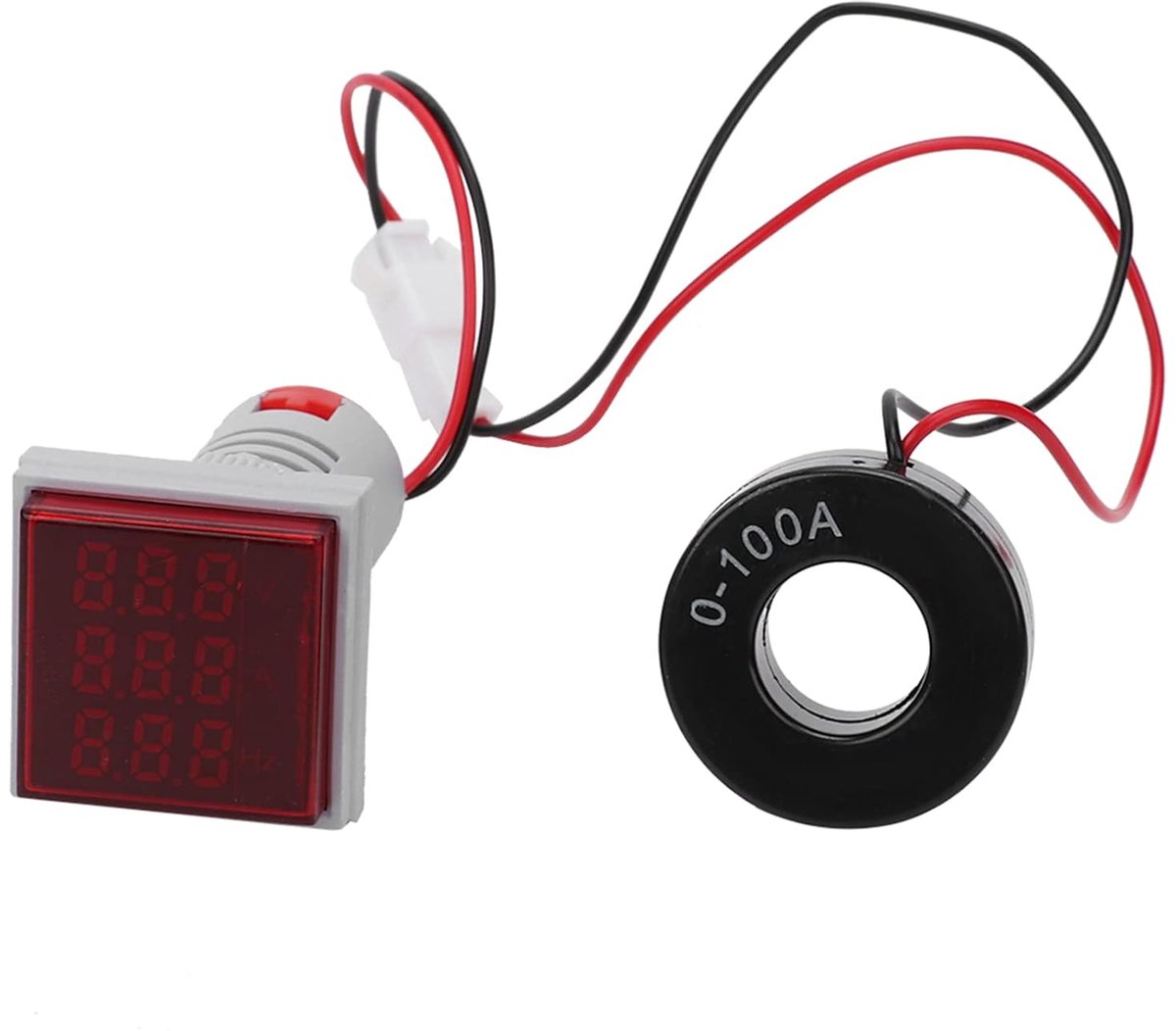 Digitale Voltmeter - Spanningsindicator LED - Stroommeting Controleren - AC 60-500V Bereik - 10x10mm - Geel