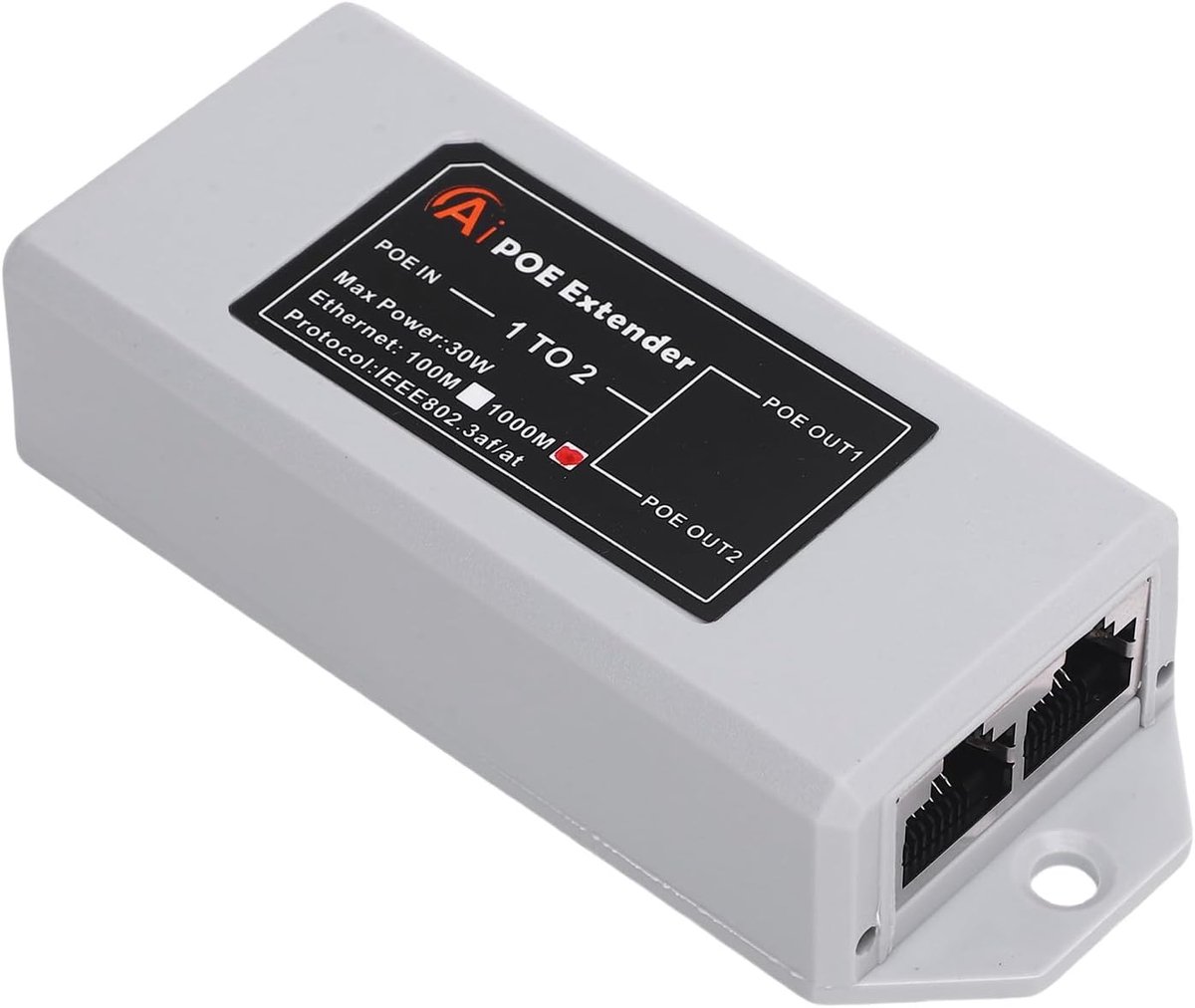 PoE Extender - PoE Repeater - Netwerk Uitbreiding - 1-in-2-uit - 1000 Mbps