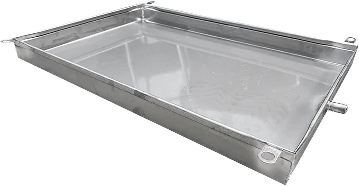 Wasmachine Afvoerbak - Lekbak Airco - Voorkom Waterschade - Roestvrij Staal 304 - 60x40cm - Zilver