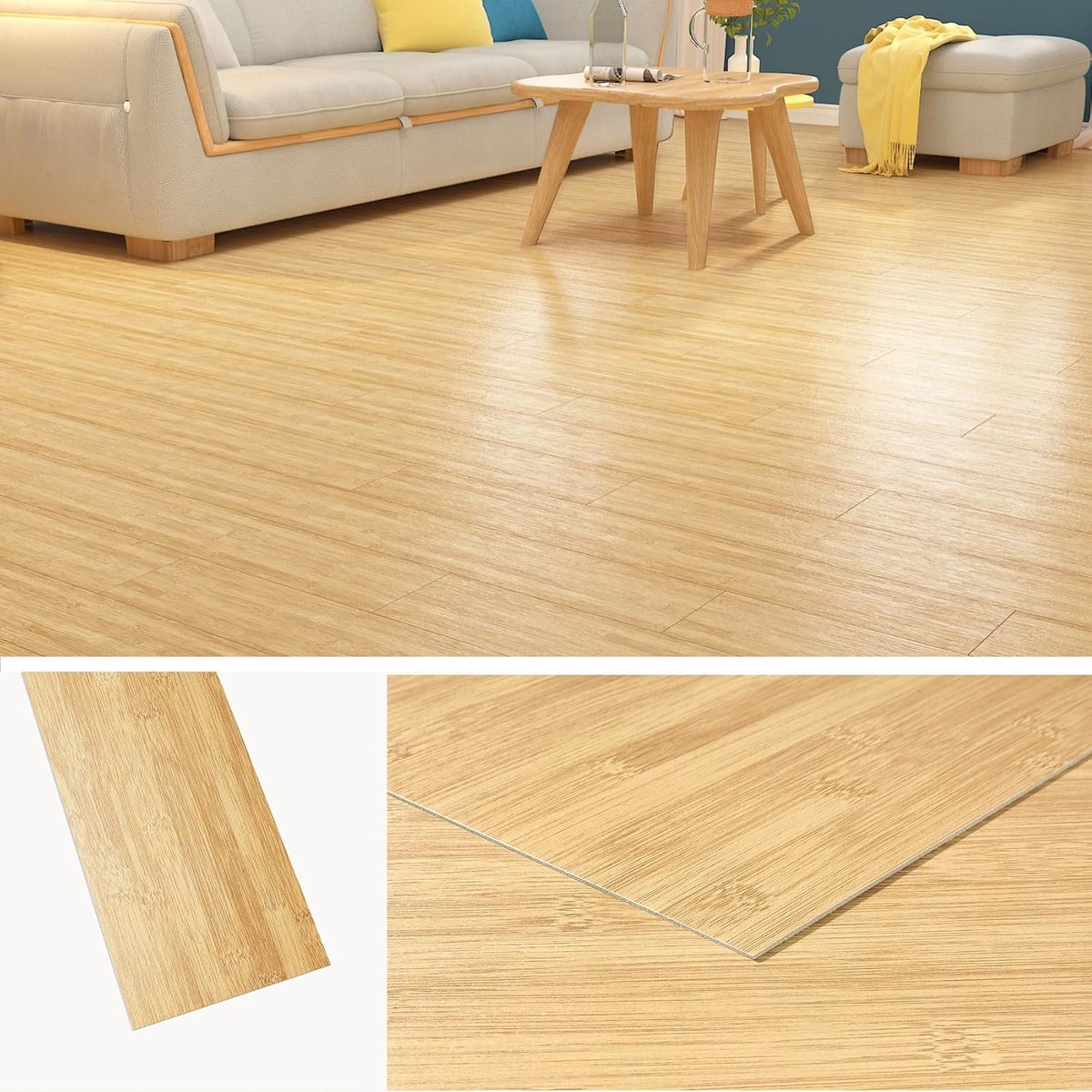 Zelfklevende Vloertegels - Houten Vinyl Vloer - Interieur Vernieuwen - Waterdicht & Afneem