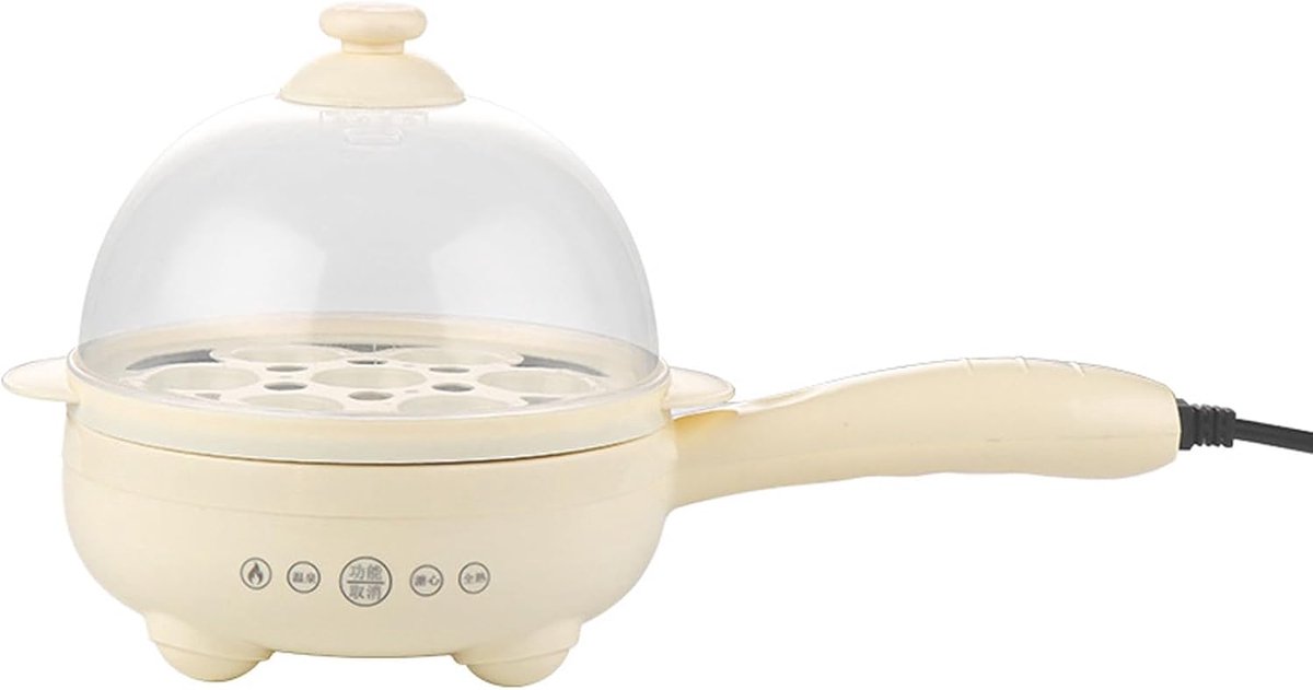 Intelligente Eierkoker - Stoomoven Multifunctioneel - Perfect Koken - Aanpasbaar Meerlagig - 31x21x10 cm - Melkwit
