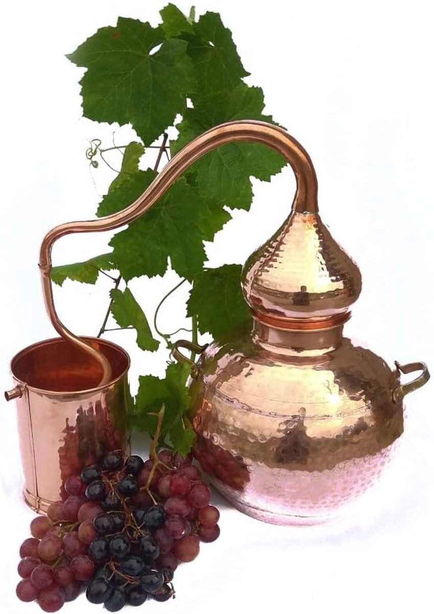 Distilleerketel - Koperen Ketel - Sterke Drank Maken - Schroefdraad Aansluitingen - 5 Lite