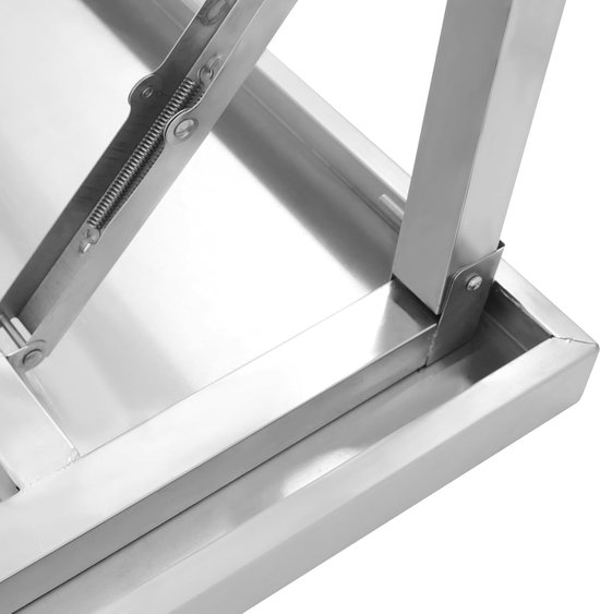 RVS Werktafel - Keukentafel Horeca - Voedselbereiding - Inklapbaar Ontwerp - 100 x 60 cm - Zilver — afbeelding 5