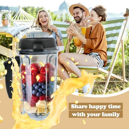 Blender Kan - Reserve Pitcher - Smoothie Maken - Grote Capaciteit - 64 Ounce - Transparant van Blender — afbeelding 3