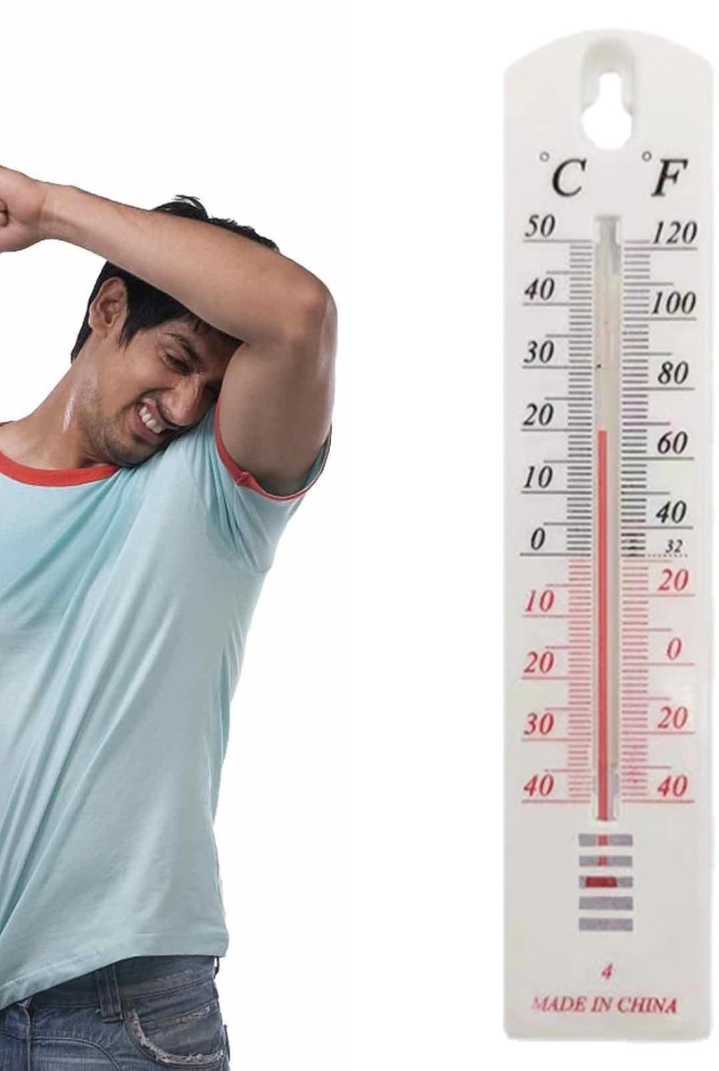 Temperatuurmeter - Weerthermometer - Binnen en buiten - Nauwkeurige metingen - 218 cm lengte