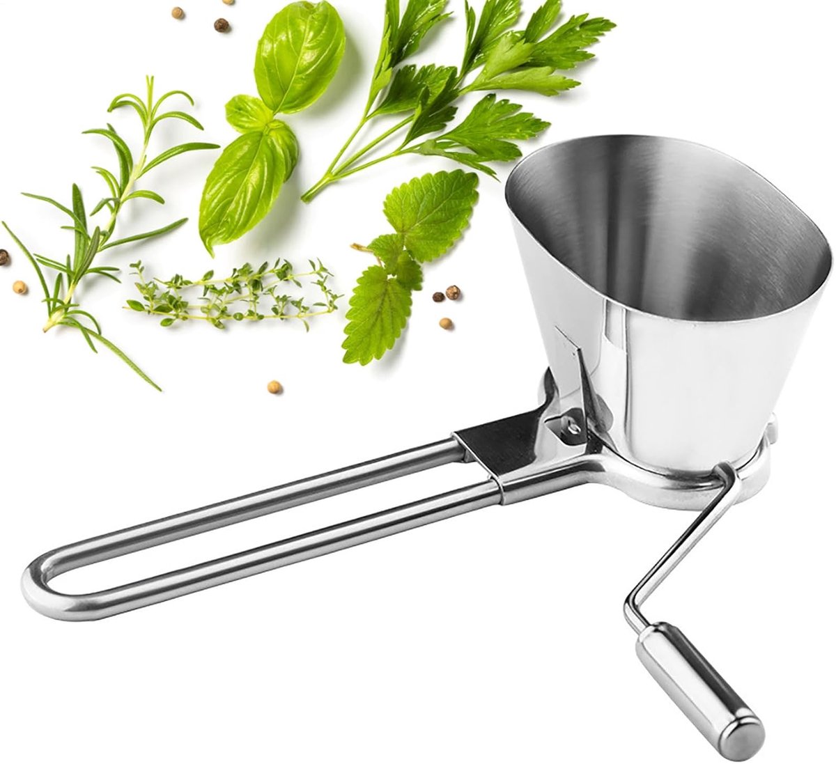 Peterselie Snijder - Keuken Rasp - Snel Ingrediënten - Dubbele Functie - Zilver