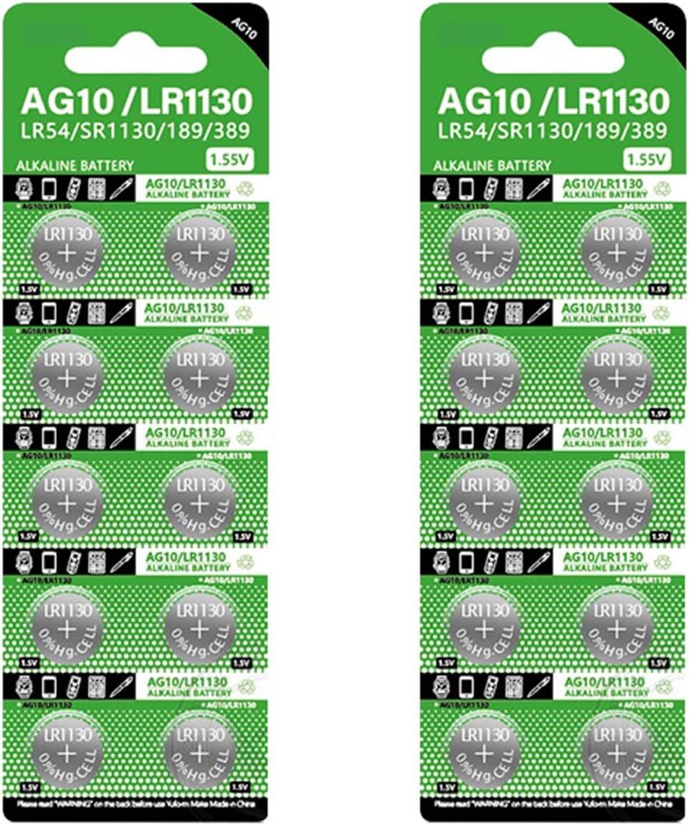 Knoopcelbatterijen Set - Kleine Batterijen - Apparaten Voeden - Hoge Capaciteit 68 mAh - 11.55x3 mm